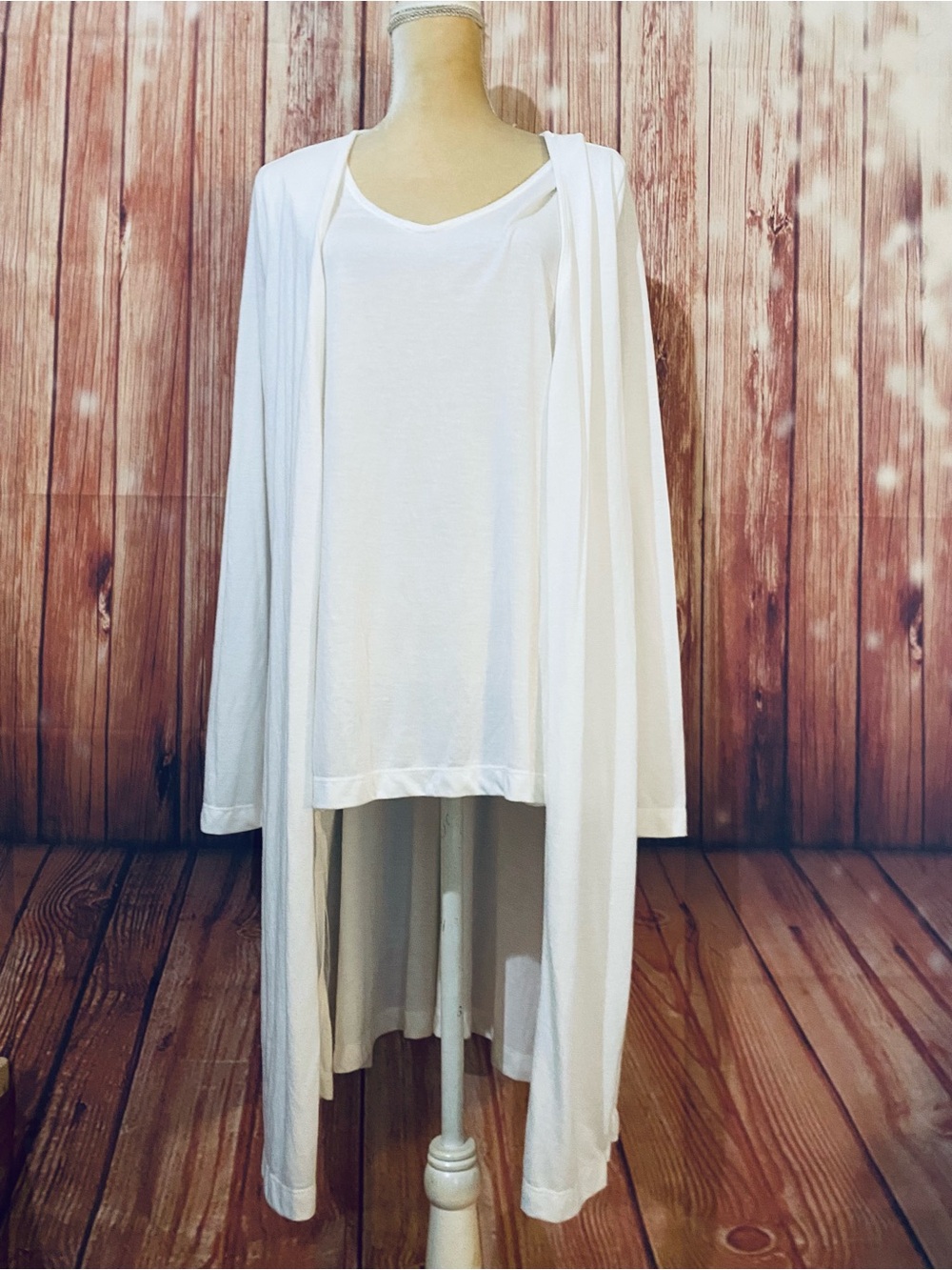 Women’s XL Blouse Time Tru Layered look High Low Long Sleeves V Neck Soft